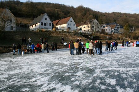 Frozen skate cold photo