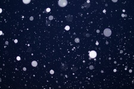 Snowflakes blurred falling