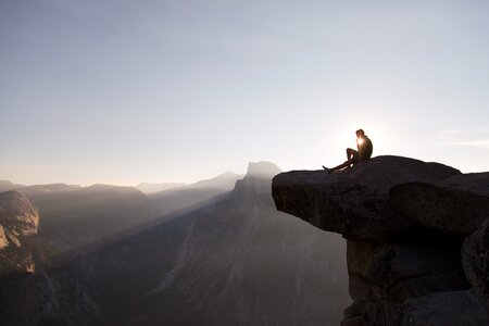 Hiker peak famous photo