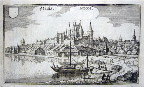 Black and White Drawing with Nyon, Switzerland
