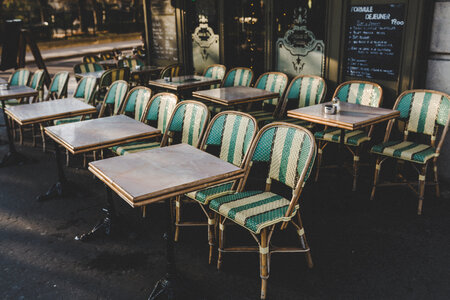 Stylish Parisian Cafe Terrace photo