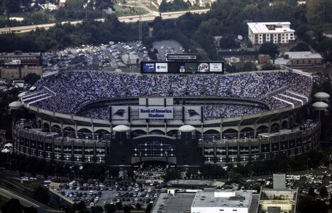 The Bank of America Stadium in Charlotte, North Carolina