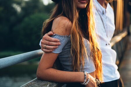 Couple At Sunset photo