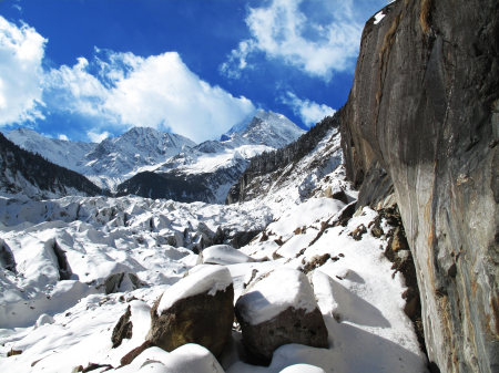 Gongga mountain glacier snow mountain