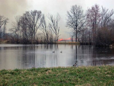 Around burn lake