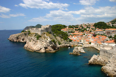 Coastal Cityscape and Landscape in Dubrovnik, Croatia