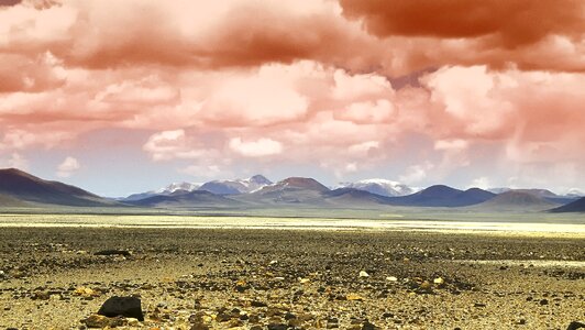 Sky clouds mountains