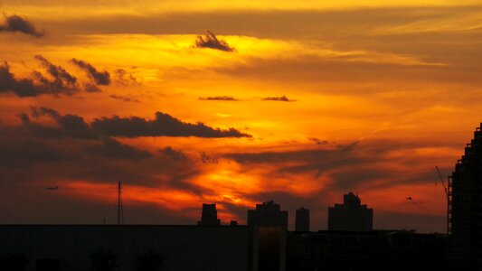 Sunset new york setting sun