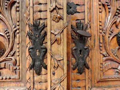 Cast Iron front door oak