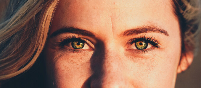 Freckles Woman Face Portrait photo