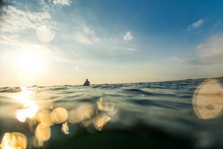 Surfer Waiting for Waves Bokeh