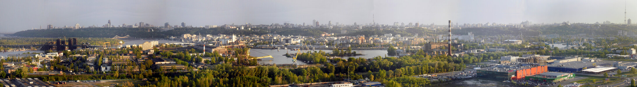 Panoramic of the landscape of the city of Kiev, Ukraine photo