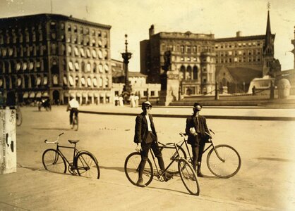 Asphalt bicycle black and white