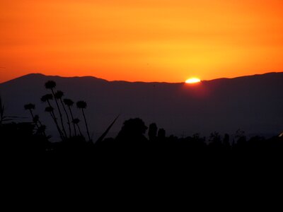 Sky red orange