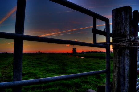 Evening nightfall countryside photo