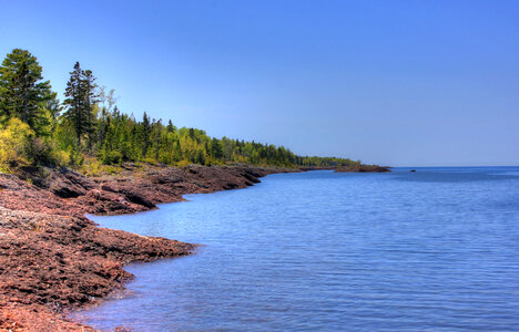 Shoreline of Lake Superior in the Upper Peninsula, Michigan photo