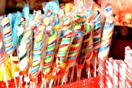 Bright lollipop sugar photo