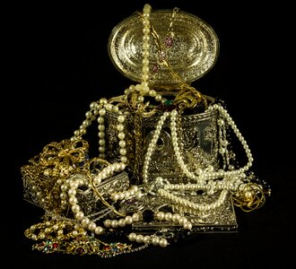 Gold silver costume jewelry photo