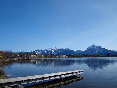 Village of Hopfen am See at Lake Hopfensee,Bavaria photo