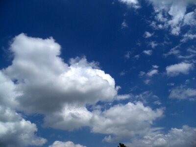 Blue cloudy cloudscape photo