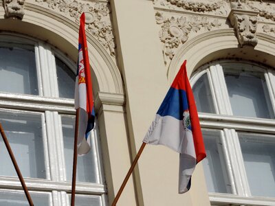 Democracy emblem flag