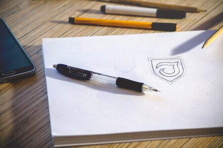 Paper logo sketch photo