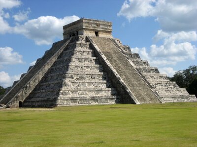Pyramid temple mexico photo