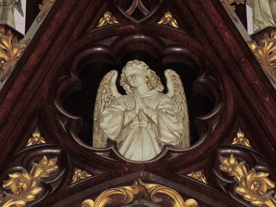 Altar angel carving photo