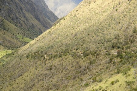 Inca trail to Machu Picchu, Cusco, Peru photo