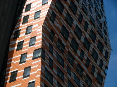 Modern building tower windows