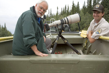 Photographer with Service employee at Tetlin National Wildlife Refuge photo