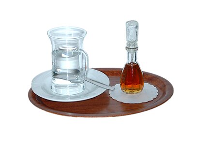 Grog glass tray alcohol photo