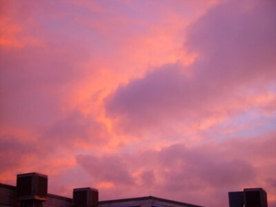 Clouds pink sunset