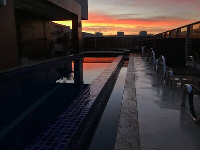 Dusk nature pool