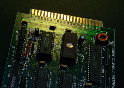 Detail of an electronic printed circuit board photo