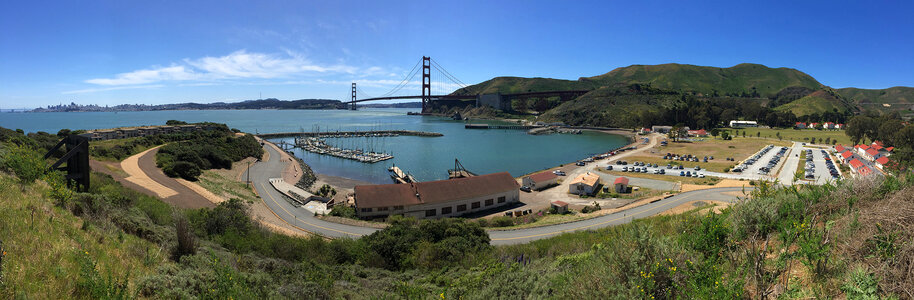 Fort Baker Panoramic with Golden Gate Bridge photo