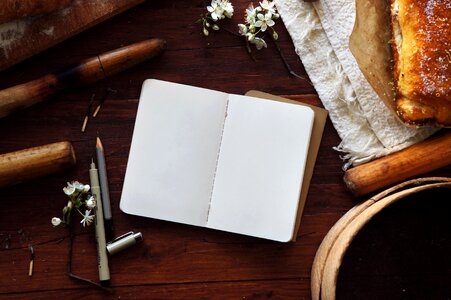 Book paper still life