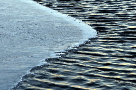 Cold Water horizon ice crystal photo