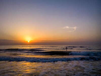 Sunrise beach sun landscape photo