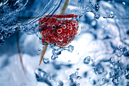 Raspberry in Water