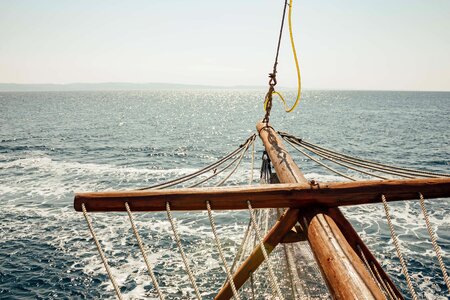 Rope sailboat sailing
