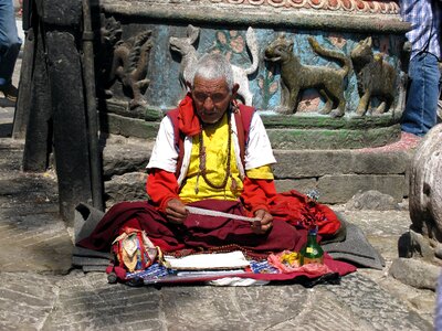 Pray tibetan prayer photo