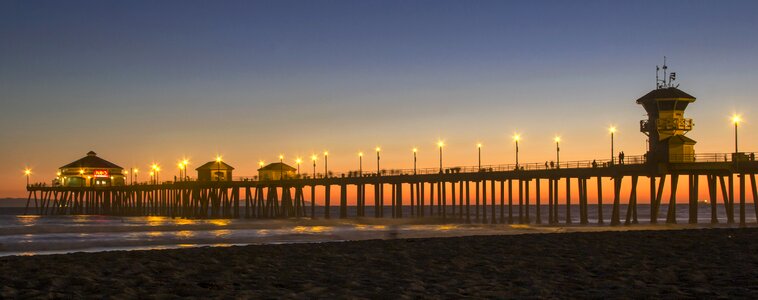 California sunset surf photo