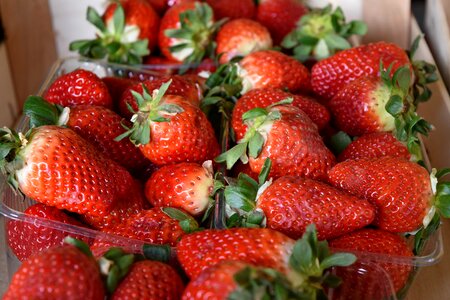 Supermarket berry strawberries photo