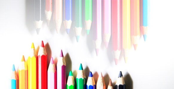 Abstract background from color pencils photo
