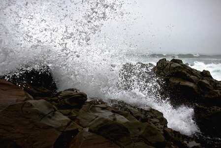 Cloudy coast ocean