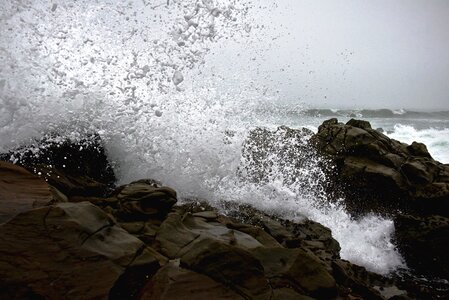 Cloudy coast ocean photo