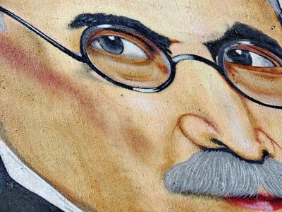 Eyeglasses face graffiti