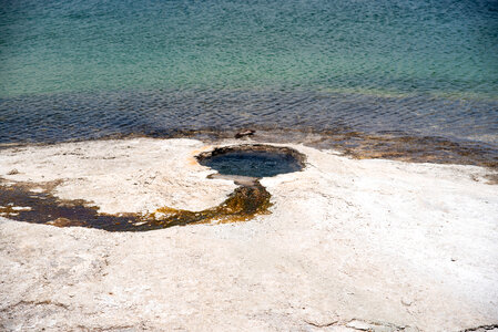 Geyser hole in Yellowstone Lake