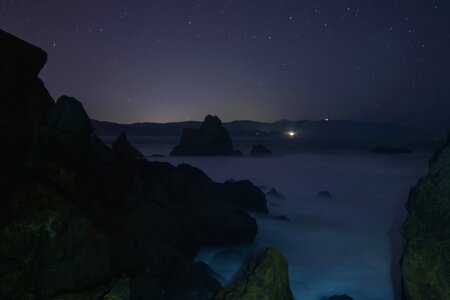 Beach coast dark